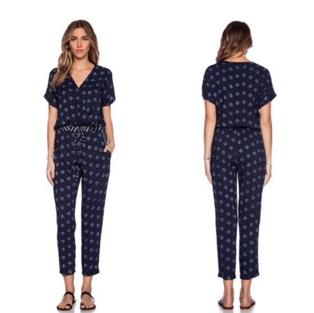 Velvet by Graham and Spencer Cady Indian Challis Jumpsuit Size Large